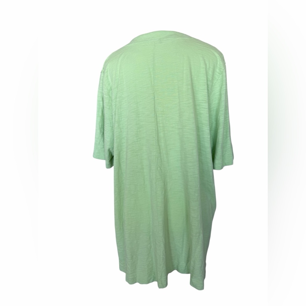 Chico’s Lime Green Slub Knit V-Neck Bee Top Size 4 XXL - Picture 4 of 4
